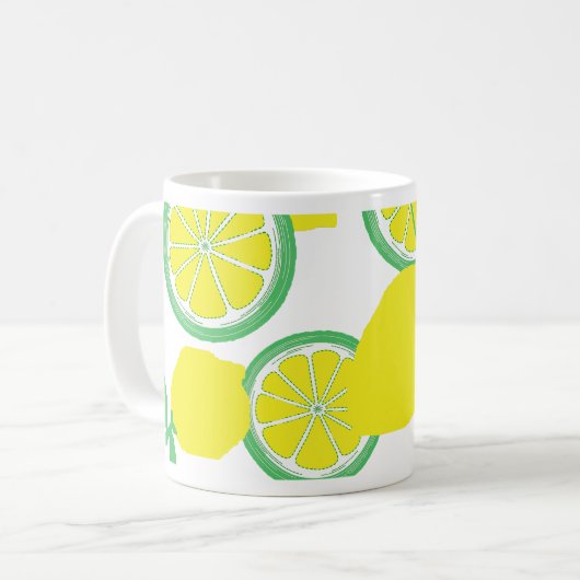 Lucky Lemons Organic Funky Coffee Tea Mok (Voorkant links)