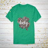 Lucky Leopard Print Shamrock St. Patrick's Day Tri-Blend Shirt