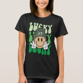 Lucky Leopard Smile Face Meme St Patricks Day Wom T-shirt (Voorkant)