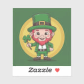 Lucky Leprechaun and Clover Sticker (Vel)