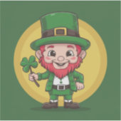 Lucky Leprechaun and Clover Sticker (Voorkant)