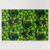 Lucky leprechaun black cat jigsaw puzzle Saint Pat Legpuzzel (Horizontaal)