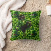 Lucky leprechaun black cat Saint Patrick's Day lum Kussen (Deken)