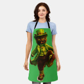 Lucky leprechaun black cat Saint Patrick's Day Pat Schort (Gedragen)
