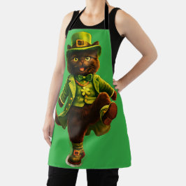 Lucky leprechaun black cat Saint Patrick's Day Pat Schort
