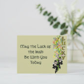 Lucky Leprechaun Briefkaart (Staand voorkant)