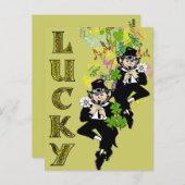 Lucky Leprechaun Briefkaart (Voorkant / Achterkant)