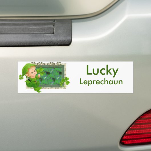 Lucky Leprechaun Bumpersticker (Op auto)