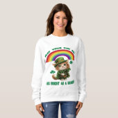 Lucky Leprechaun Cat & Rainbow Sweatshirt (Voorkant volledig)