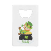 Lucky Leprechaun Creditkaart Flessenopener (Voorkant)