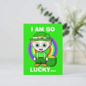 Lucky Leprechaun Custom Saint Patrick's Day Briefkaart (Staand voorkant)