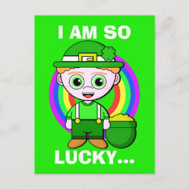 Lucky Leprechaun Custom Saint Patrick's Day Briefkaart