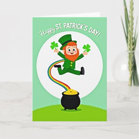 Lucky Leprechaun Dag Kaart (Voorkant)