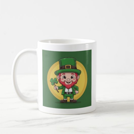 Lucky Leprechaun en klaver Koffiemok (Links)