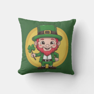 Lucky Leprechaun en klaver Kussen