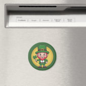 Lucky Leprechaun en klaver Magneet (Insitu (Vaatwasser))