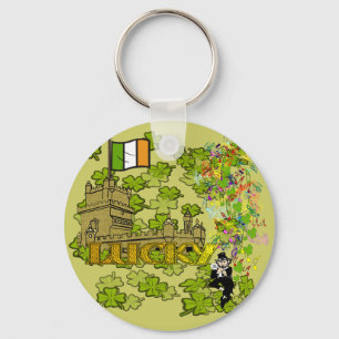 Lucky Leprechaun en Zijn Irish Castle Sleutelhanger