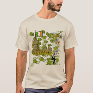 Lucky Leprechaun en Zijn Irish Castle T-shirt