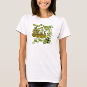 Lucky Leprechaun en Zijn Irish Castle T-shirt
