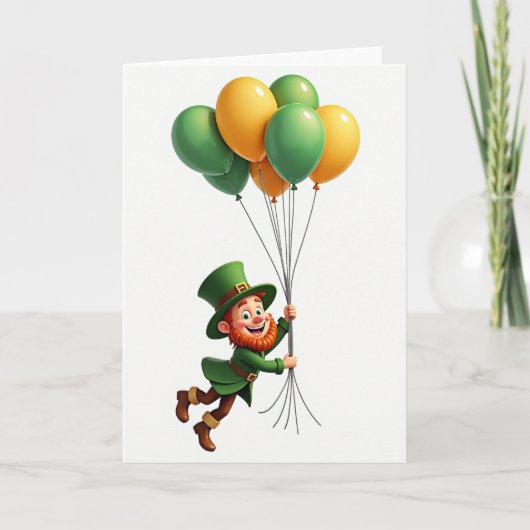Lucky Leprechaun Fun Time Card Kaart (Voorkant)