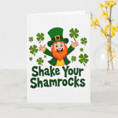 Lucky Leprechaun Funkaart Kaart (Gele Bloem)