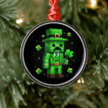 Lucky Leprechaun Funny St Patrick's Day Video Game Metalen Ornament<br><div class="desc">Lucky Leprechaun Funny St Patrick's Day Video Game</div>