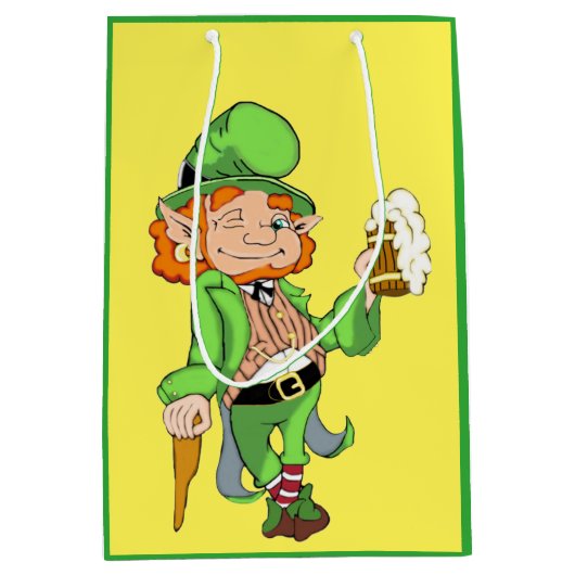 Lucky Leprechaun Gift Bag Medium Cadeauzakje (Voorkant)