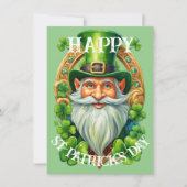 Lucky Leprechaun Gnome St Patrick's Day Groet Feestdagenkaart (Voorkant)