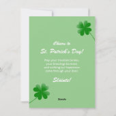 Lucky Leprechaun Gnome St Patrick's Day Groet Feestdagenkaart (Achterkant)