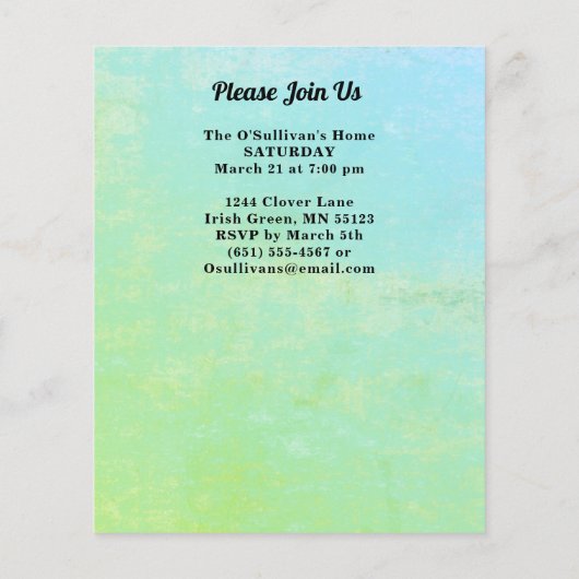 Lucky Leprechaun Gold Rainbow St Patrick's Day Flyer (Achterkant)