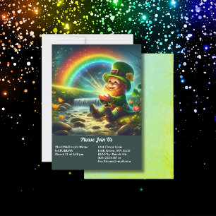Lucky Leprechaun Gold & Rainbow St Patrick's Day Kaart