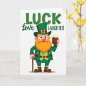 Lucky Leprechaun Grafische Kaart (Gele Bloem)