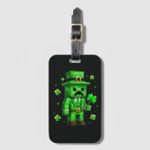 Lucky Leprechaun Grappige St. Patrick's Day Videog Bagagelabel (Voorkant (verticaal))