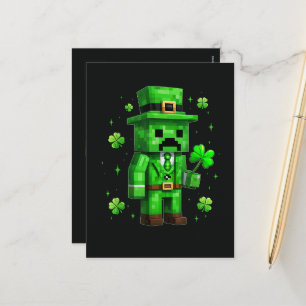 Lucky Leprechaun Grappige St. Patrick's Day Videog Feestdagenkaart