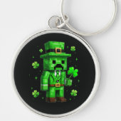 Lucky Leprechaun Grappige St. Patrick's Day Videog Sleutelhanger (Voorkant)