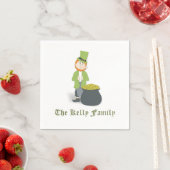 Lucky Leprechaun Groene Aangepaste Feestservetten Servet (Insitu)