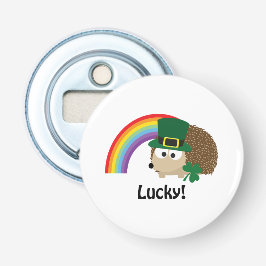 Lucky Leprechaun Hedégel Button Flesopener