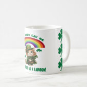 Lucky Leprechaun Kat & Regenboog Koffiemok (Voorkant rechts)