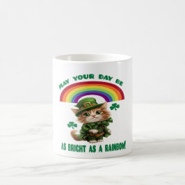 Lucky Leprechaun Kat & Regenboog  Koffiemok