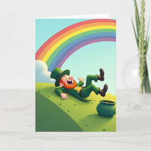 Lucky Leprechaun Lachende Kaart