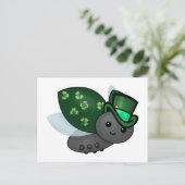 Lucky Leprechaun Ladybug Briefkaart (Staand voorkant)