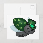 Lucky Leprechaun Ladybug Briefkaart (Voorkant / Achterkant)