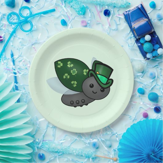 Lucky Leprechaun Ladybug Papieren Bordje (Feest)