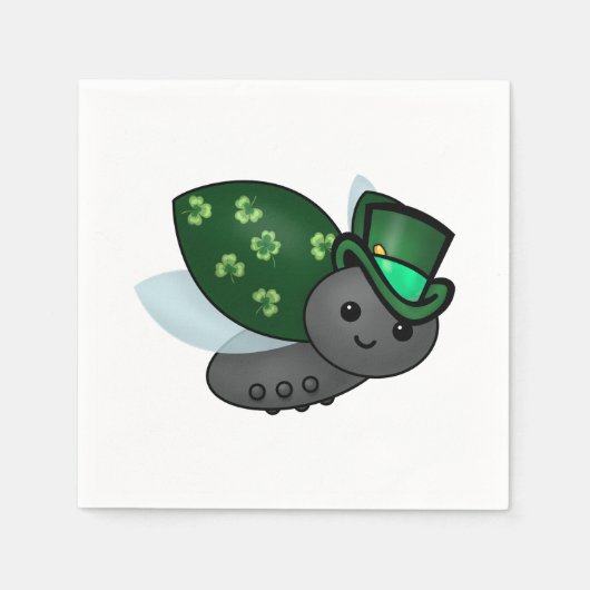 Lucky Leprechaun Ladybug Servet (Voorkant)