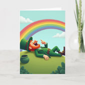 Lucky Leprechaun Laughter Card Kaart (Voorkant)