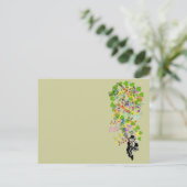 Lucky Leprechaun met shamrocks Briefkaart (Staand voorkant)