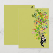 Lucky Leprechaun met shamrocks Briefkaart (Voorkant / Achterkant)