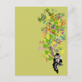 Lucky Leprechaun met shamrocks Briefkaart (Voorkant)