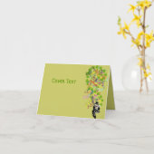 Lucky Leprechaun met shamrocks Kaart (Gele Bloem)