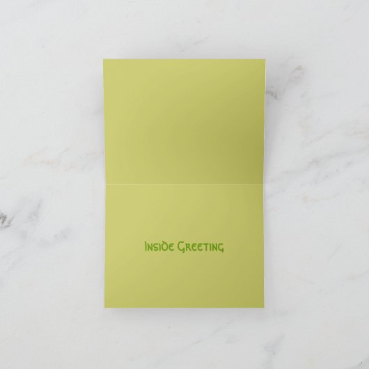 Lucky Leprechaun met shamrocks Kaart (Binnen)